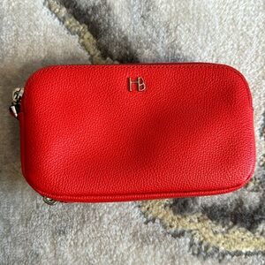 Henri Bendel Red wristlet Phone Clutch Fits IPhone ProMax